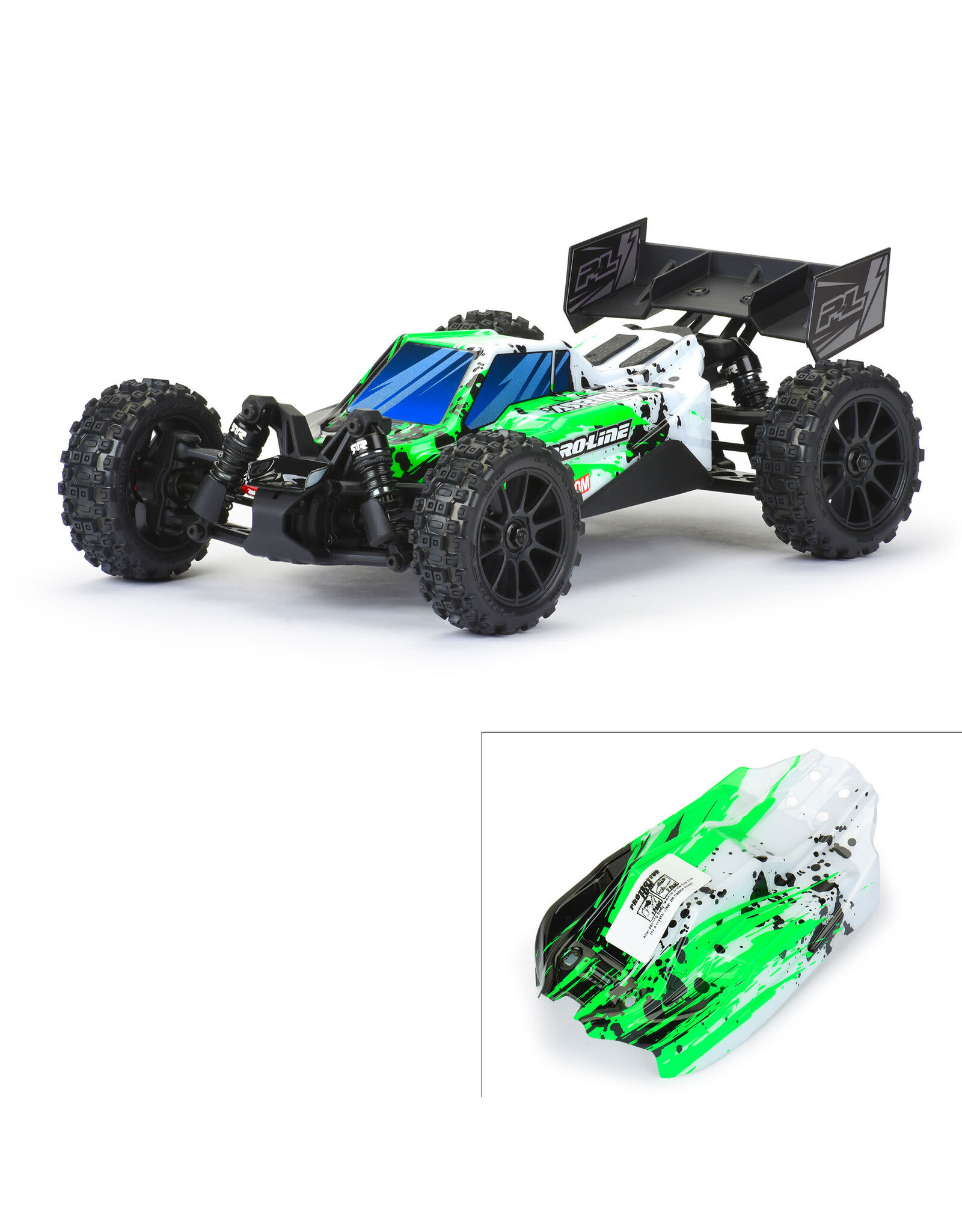 Pro-Line Limited Edition Axis Splat Body Typhon Grom (Green/White)