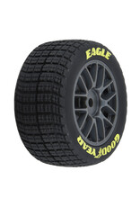 Pro-Line Goodyear Eagle Dirt Tire F/R MTD Grey for Losi NASCAR (4)