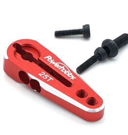 Power Hobby 25T Aluminum Clamping Servo Horn Red