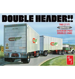 AMT 1/25  "Double Header" Tandem Van Trailers Model Kit