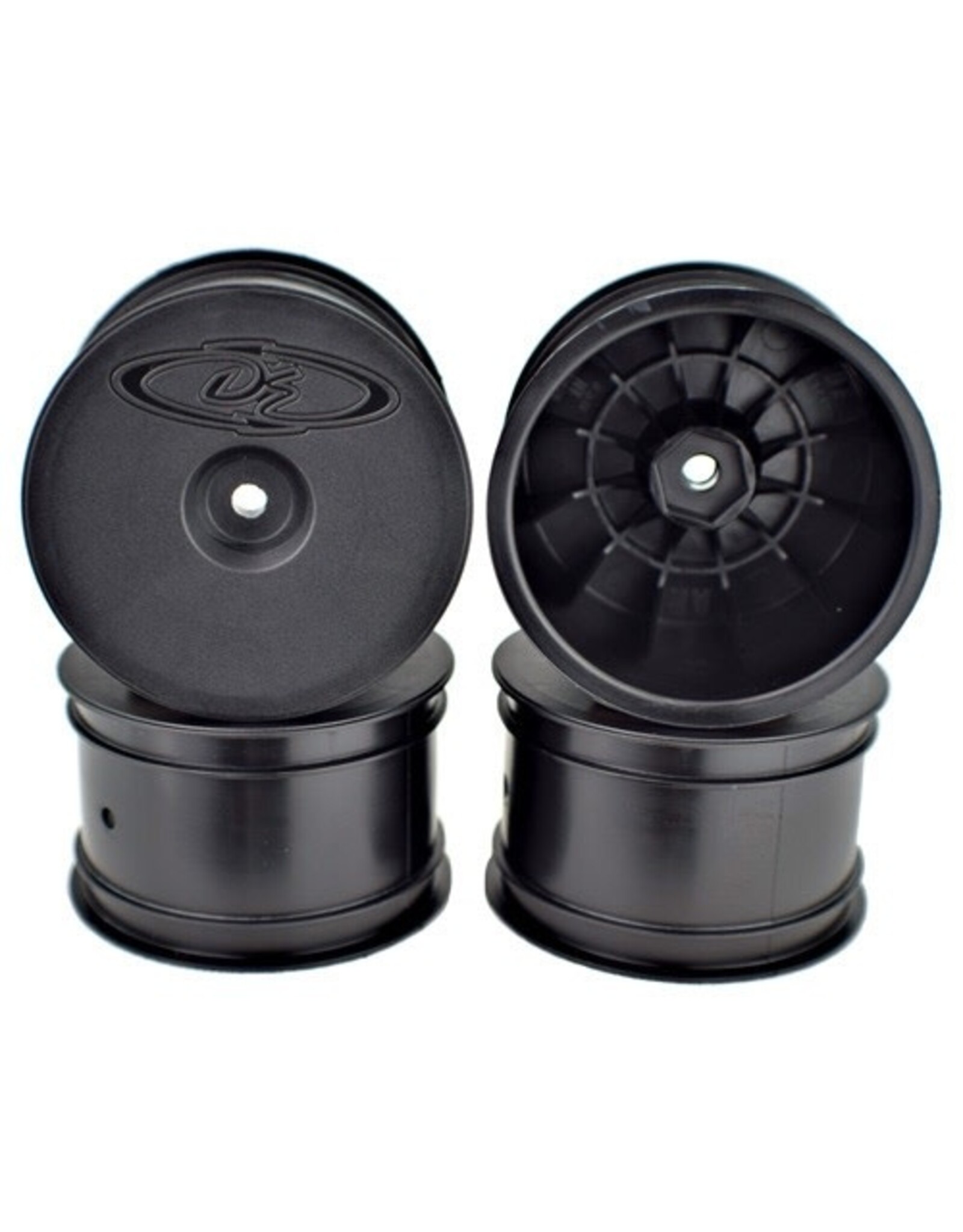 DE Racing Speedline Rear Buggy Wheels B6-B64, TLR 22-22-4, Black, (4pcs)