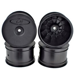 DE Racing Speedline Rear Buggy Wheels B6-B64, TLR 22-22-4, Black, (4pcs)