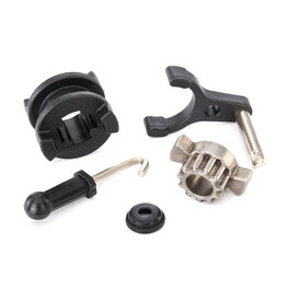 Traxxas Drive hub, 2-speed/ shift dog/ shift fork/ shaft seal