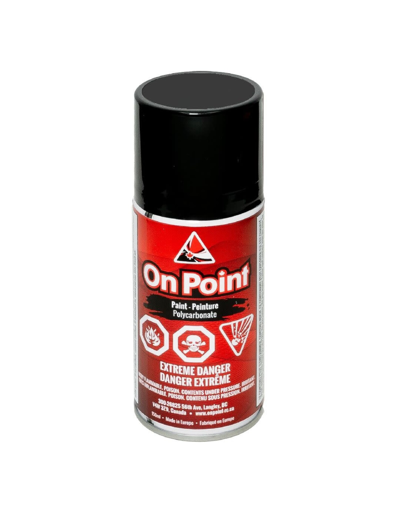 On Point 150ml RC Spray Paint - Metallic Black