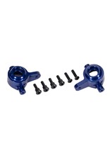 Traxxas Steering blocks, 6061-T6 aluminum (blue), left & right