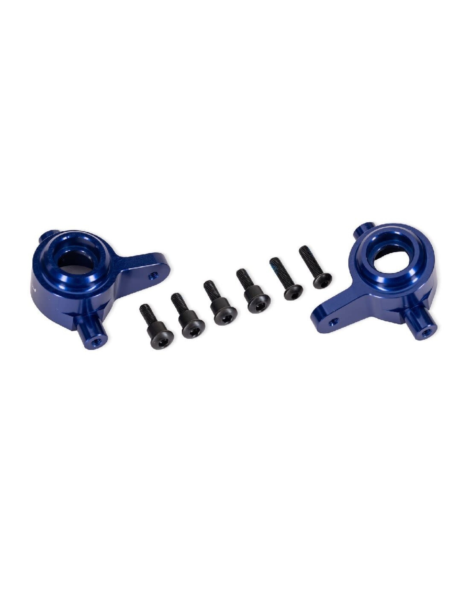 Traxxas Steering blocks, 6061-T6 aluminum (blue), left & right