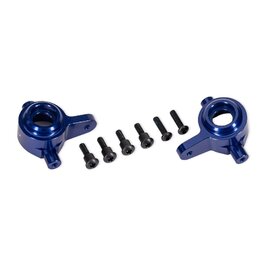 Traxxas Steering blocks, 6061-T6 aluminum (blue), left & right