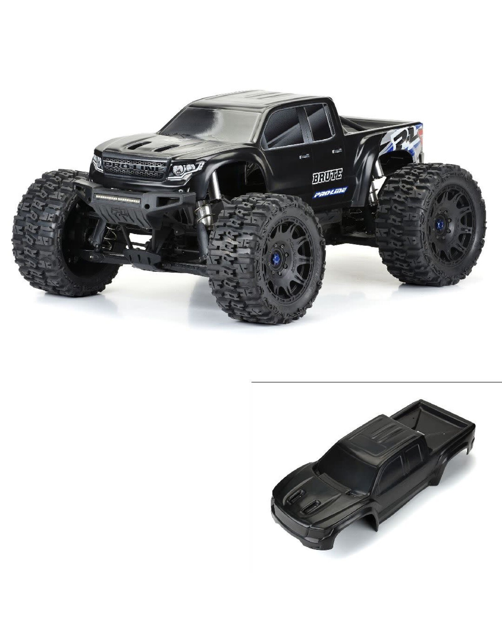 Pro-Line 1/5 Pre-Cut Brute Bash Armor Black Body for X-MAXX