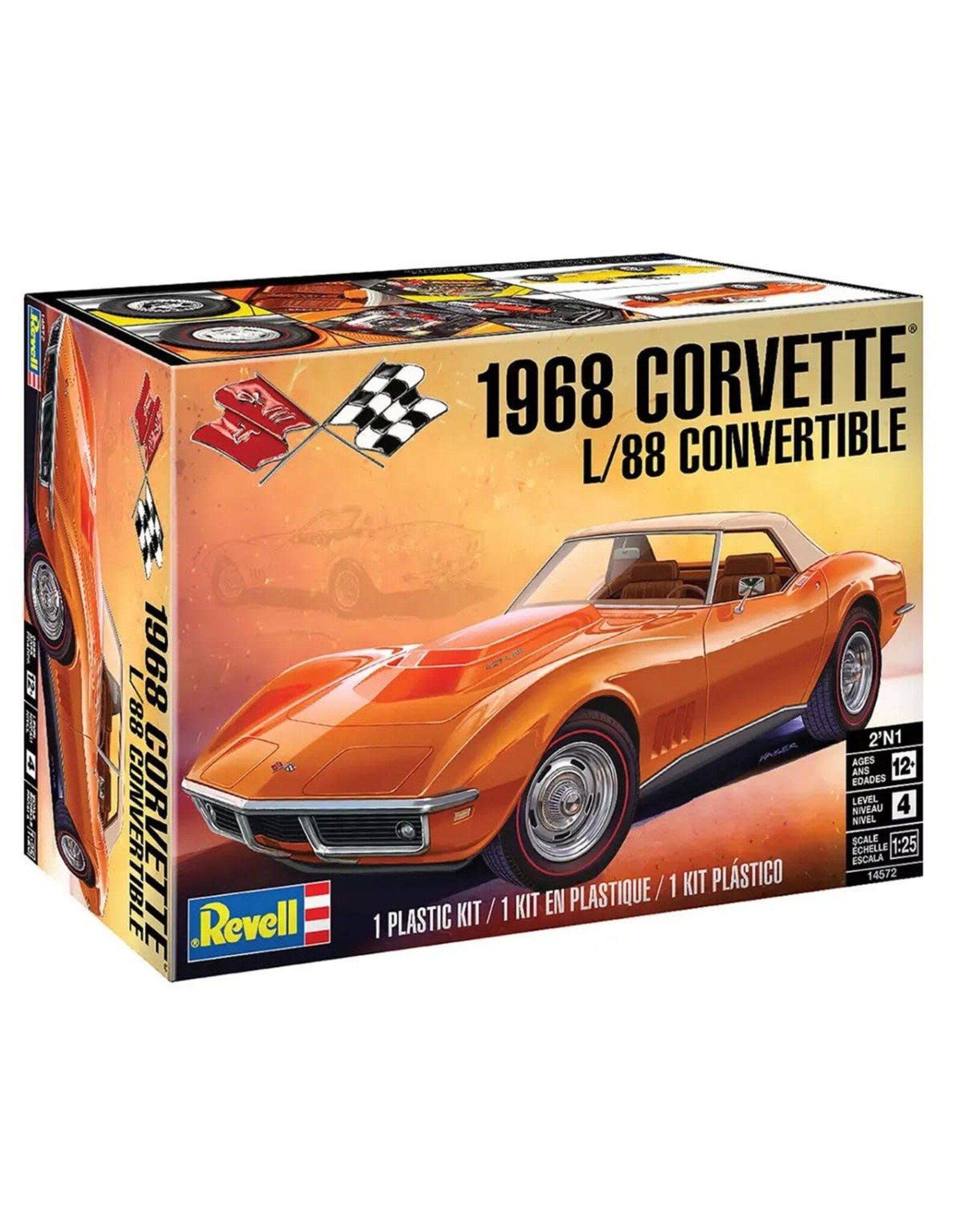 Revell Monogram 1/25 68' Corvette L-88 Roadster 2-In-1 Model Kit