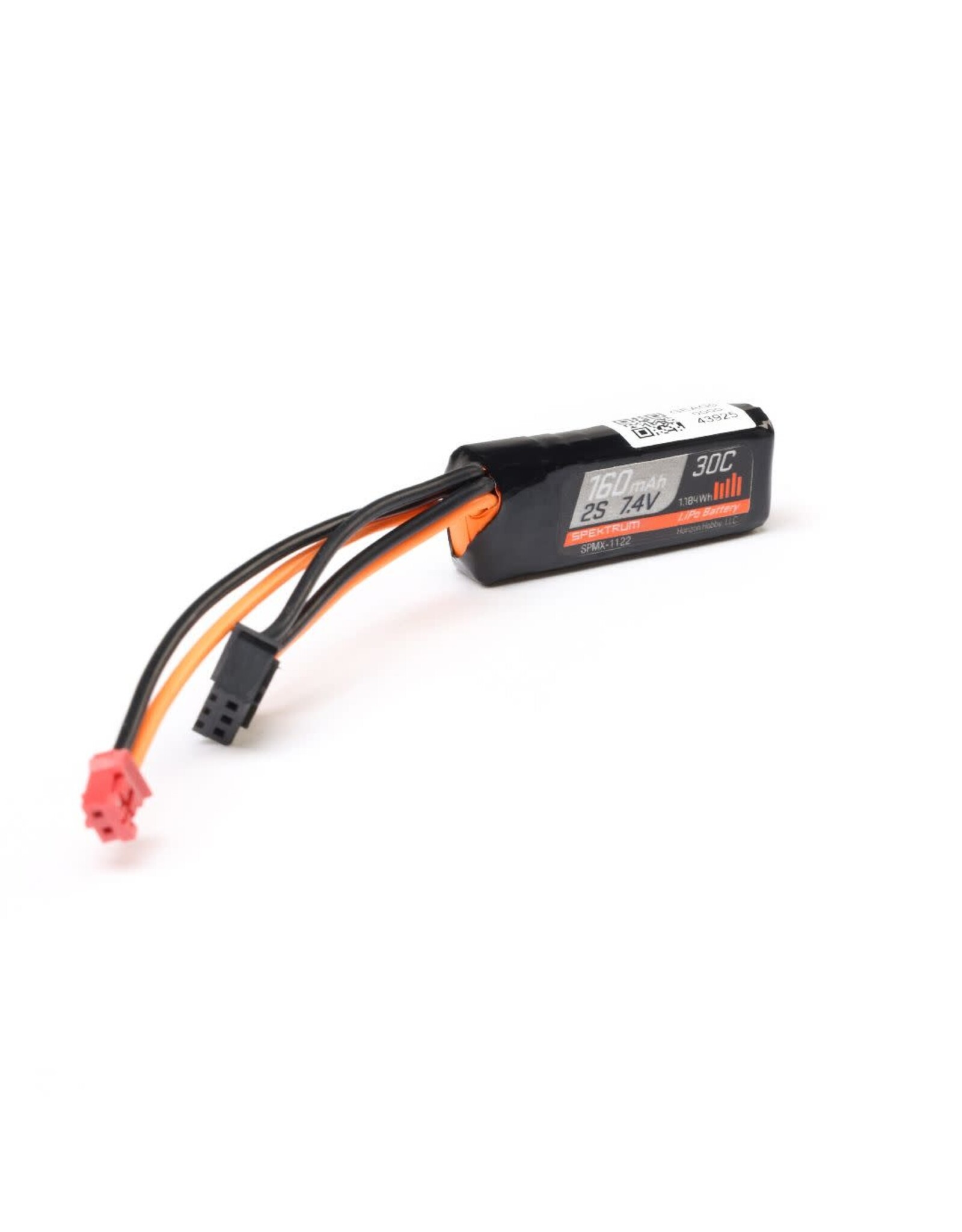 Spektrum 7.4V 160mAh 2S 30C LiPo Battery: PH2.0