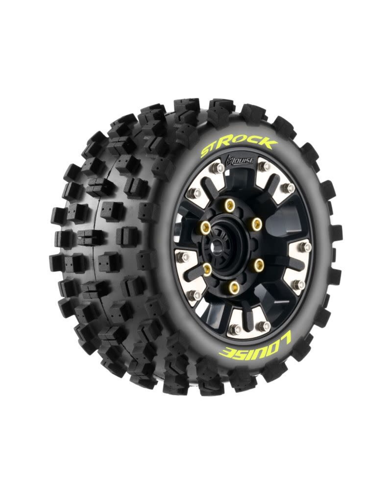Louise R/C ST-Rock Mini Maxx, XRT (Soft) 12mm 0" & 1/2" Black Wh