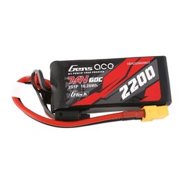 Gens Ace G-Tech 2200mAh 2S1P 7.4V 60C LiPo with XT60 Plug