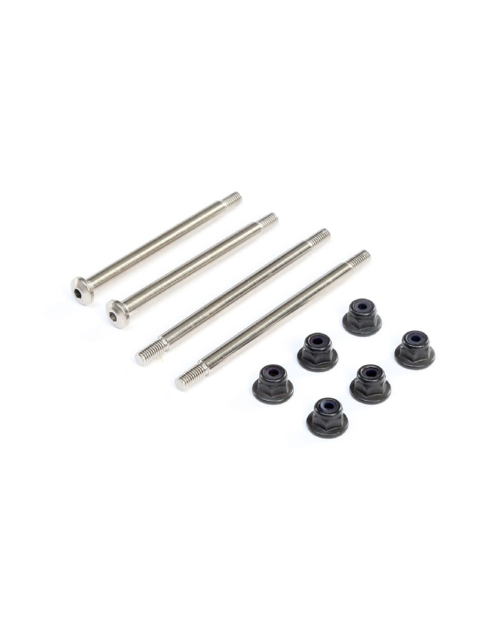 Team Losi Racing Outer Hinge Pins, 3.5mm, Electro Nickel (2): 8X