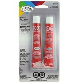 Testors Cement for Plastics 7/8 oz Tube 2 Pack