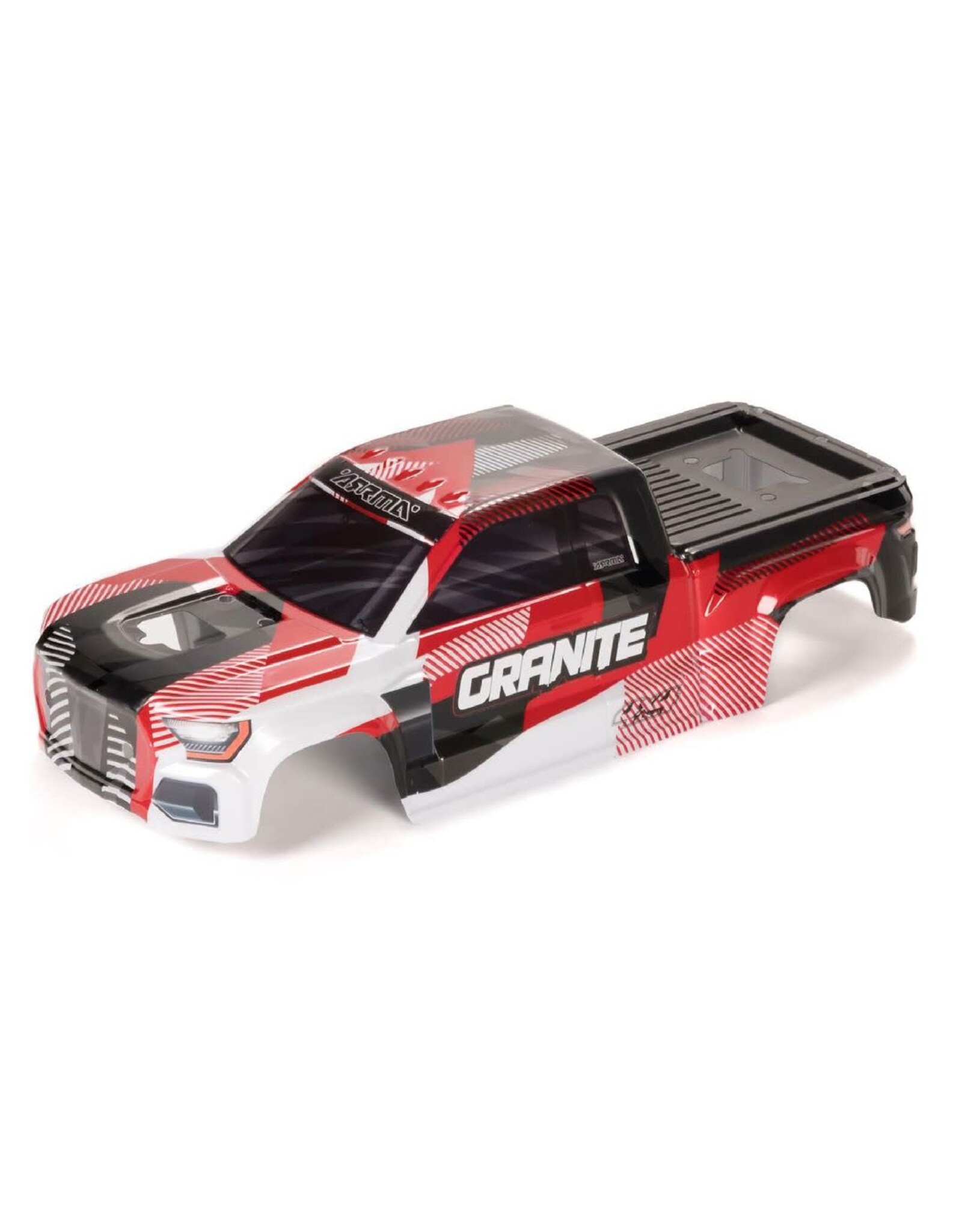 Arrma GRANITE 4X4 Clipless Pntd Dcld Trmd Bdy - Red/White