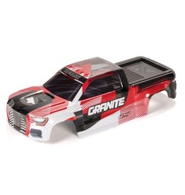 Arrma GRANITE 4X4 Clipless Pntd Dcld Trmd Bdy - Red/White