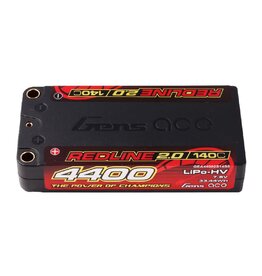 Gens Ace 4400mAh 2S 140C 7.6V HardCase HV Shorty Redline 2.0