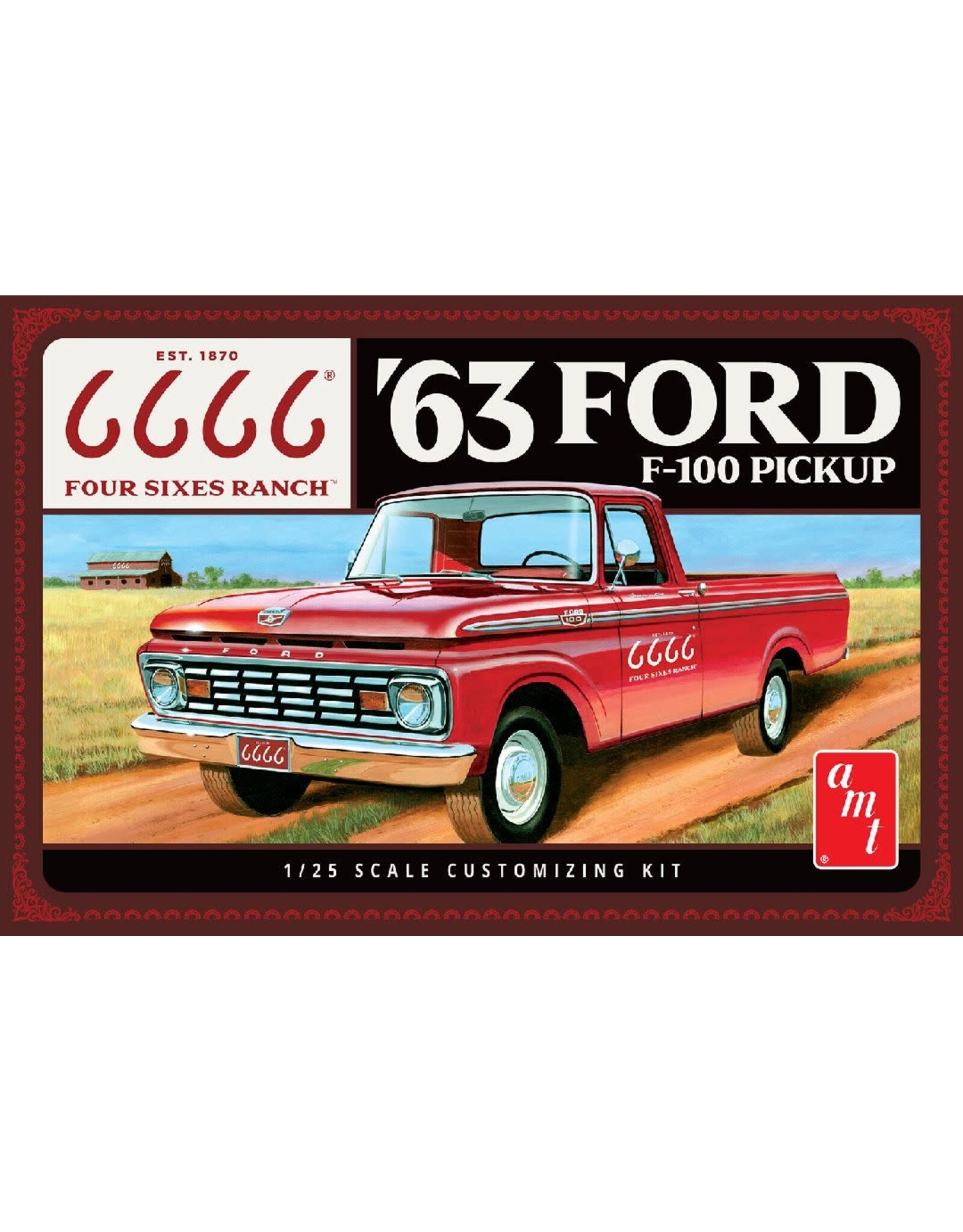 AMT 1/25 1963 Ford F-100 (Four Sixes Ranch) Model Kit (Level 2)
