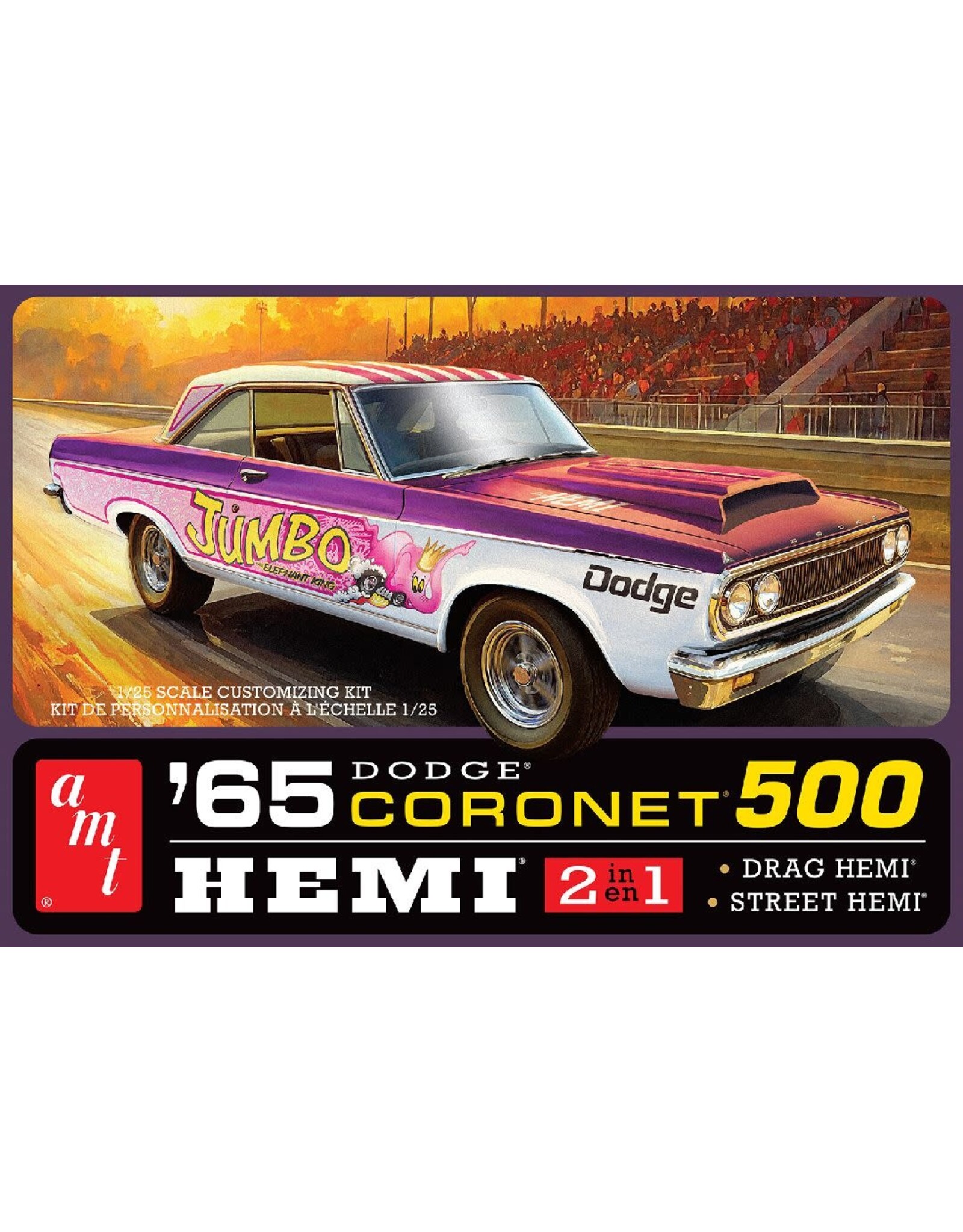 AMT 1/25 1965 Dodge Coronet 500 Hardtop HEMI Kit (Level 2)