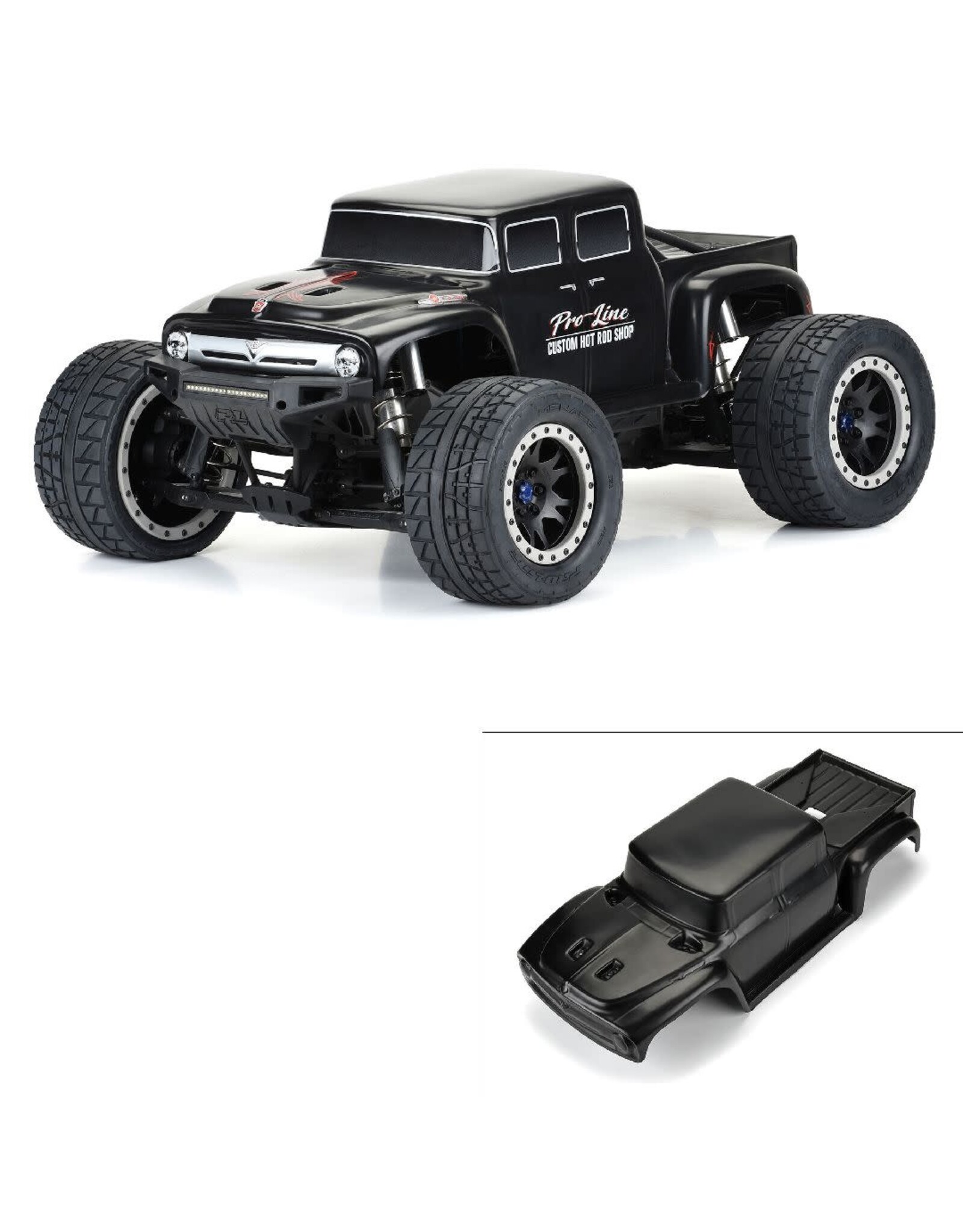 Pro-Line 1/5 Pre-Cut Ford F-100 Bash Armor Black Body: X-MAXX