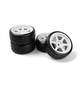 HPI Racing Falken Azenis Drft Tire/HRE C106 Wheel White 4pcs