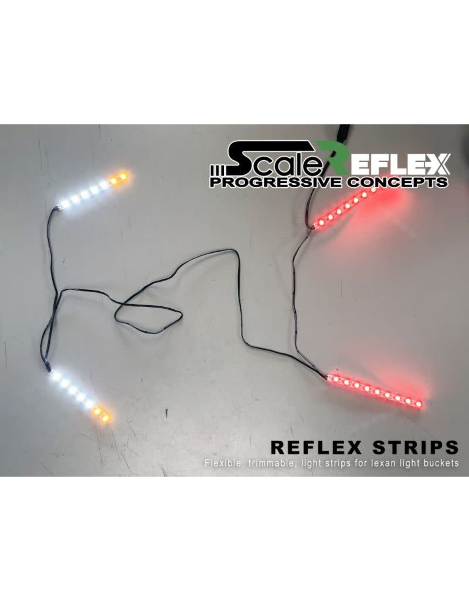 Scale Reflex Strip - LEDs for Lexan Light Bucket Kit (Wht, Amb, Red)