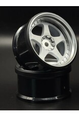 Scale Reflex NIZ 5-Star Multipiece Style 1-10 White Rims, 6mm Offset