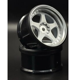 Scale Reflex NIZ 5-Star Multipiece Style 1-10 White Rims, 6mm Offset