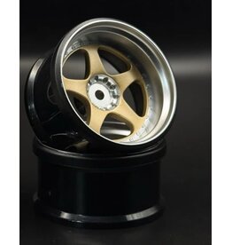 Scale Reflex NIZ 5-Star Multipiece Style 1-10 Gold Rims, 8mm Offset