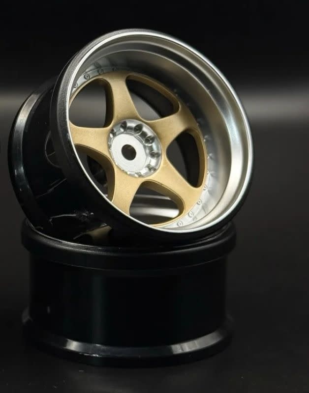 Goldi Rms Scale Reflex NIZ 5-Star Multipiece Style 1-10 Gold Rims, 8mm Offset ...