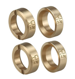 Hot Racing 3.6g Brass Wheel Weights, SCX30