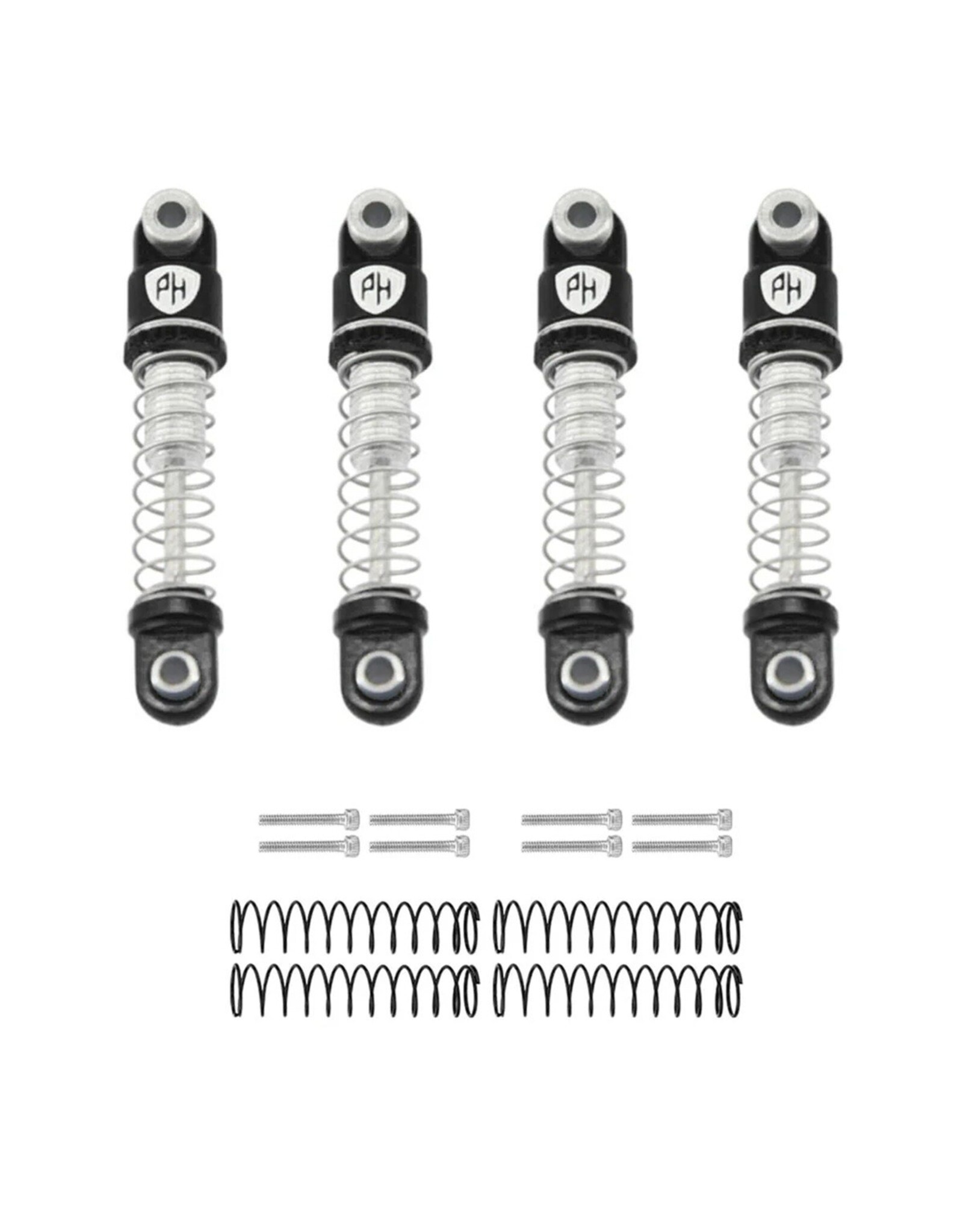 Power Hobby Alu. Shocks 21.5mm (4), Black, for Axial SCX30