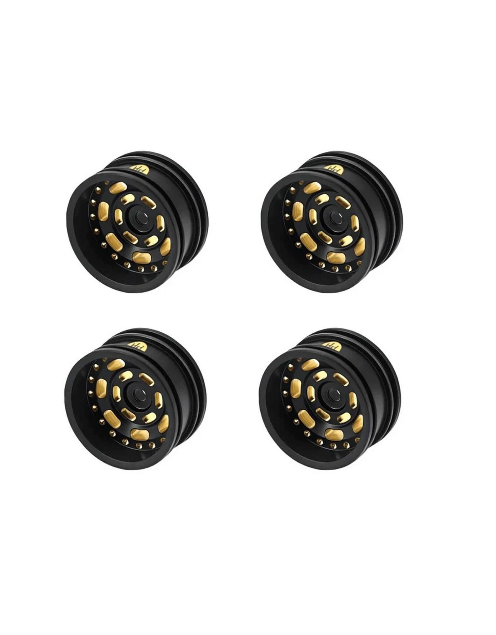 Power Hobby Brass Wheels 0.7" Offset 3.6mm, Black, (4), Axial SCX30