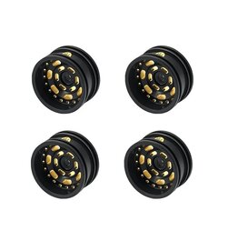 Power Hobby Brass Wheels 0.7" Offset 3.6mm, Black, (4), Axial SCX30
