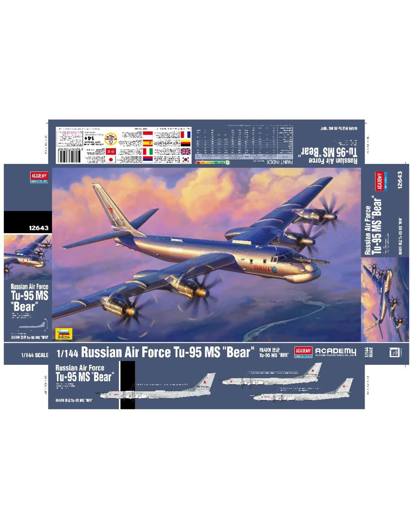 Academy 1/144 Russian Air Force Tu-95MS "Bear"
