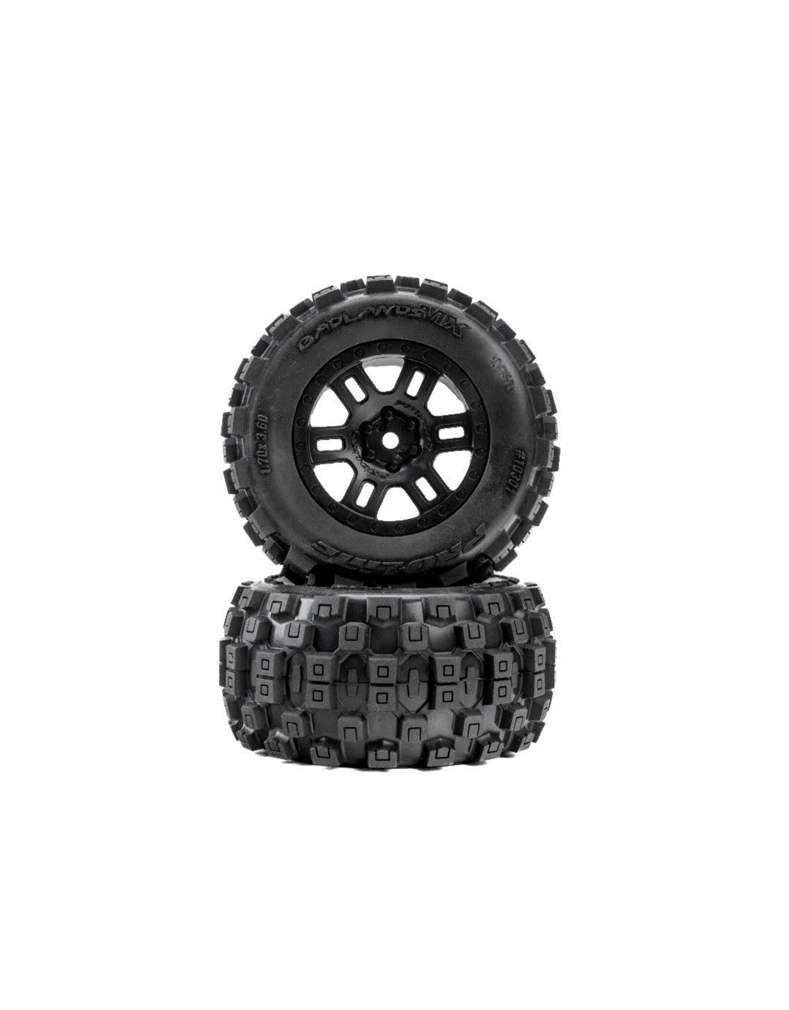 Pro-Line Badlands 2" Tires on Split6 (2) for ARRMA MINI KRATON