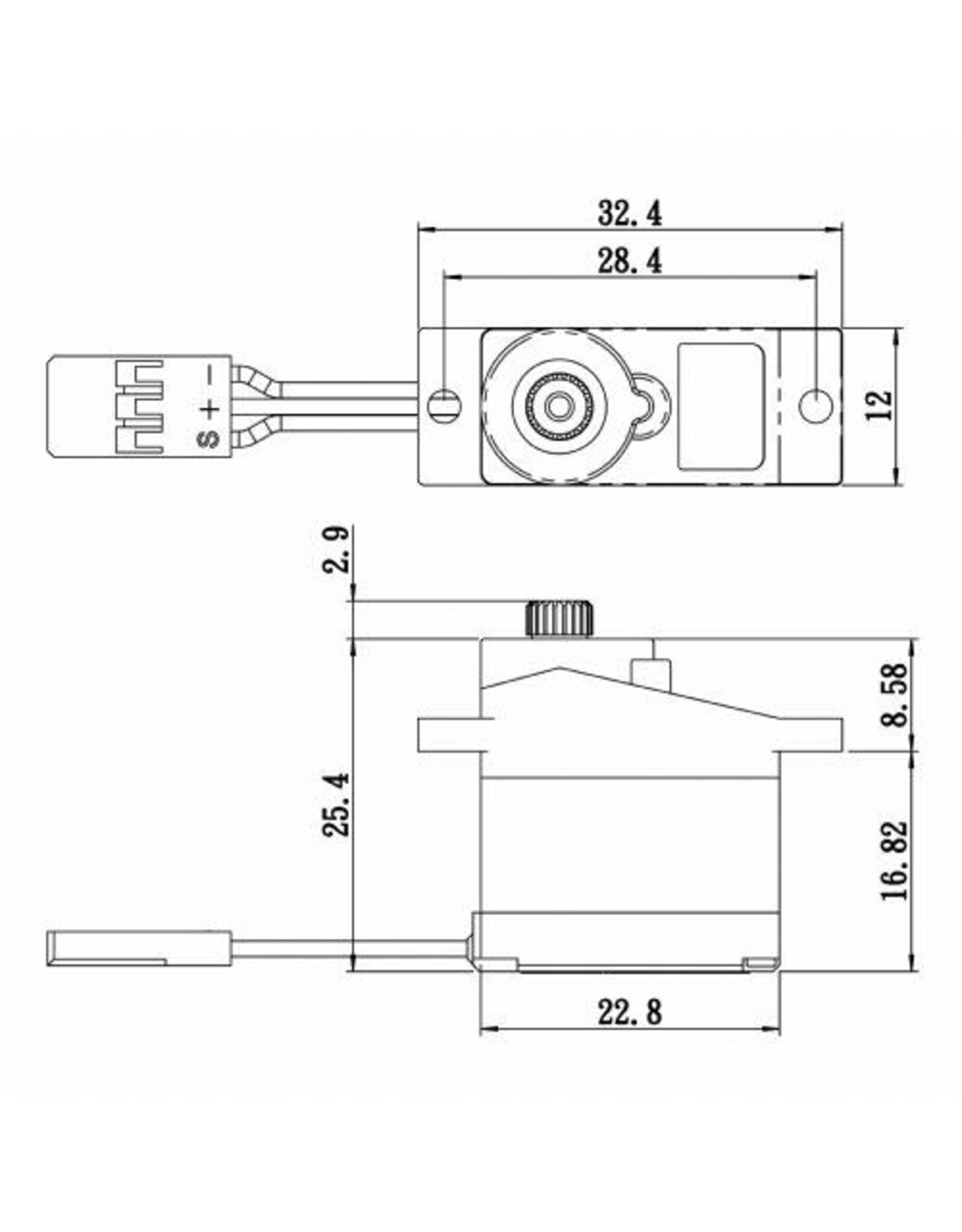 Savox Micro Digital MG Servo w/ Soft Start, .09/30.6 @ 6V