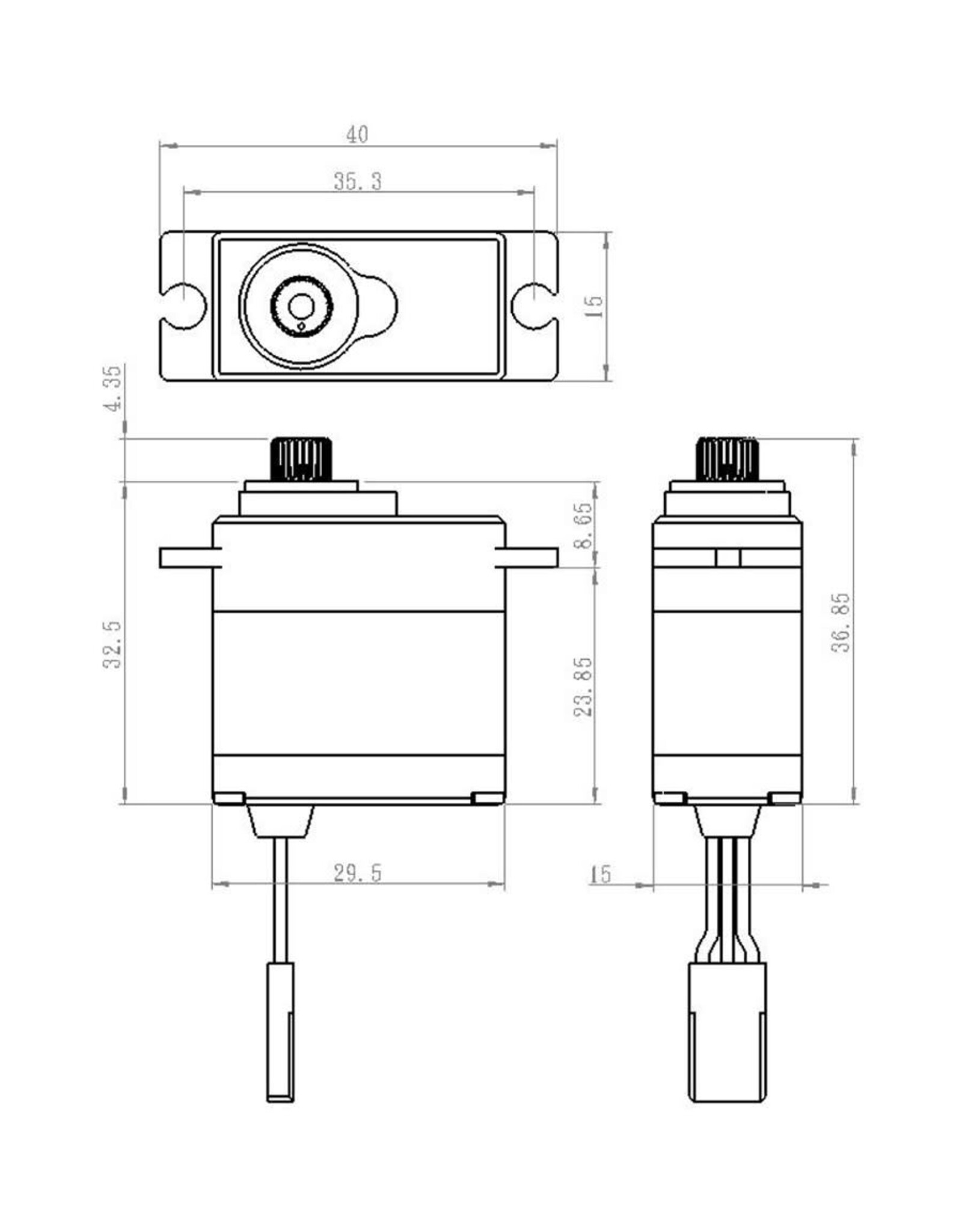 Savox Waterproof Premium Mini Digital Servo w/Soft Start 0.10sec / 111.1oz @ 7.4V