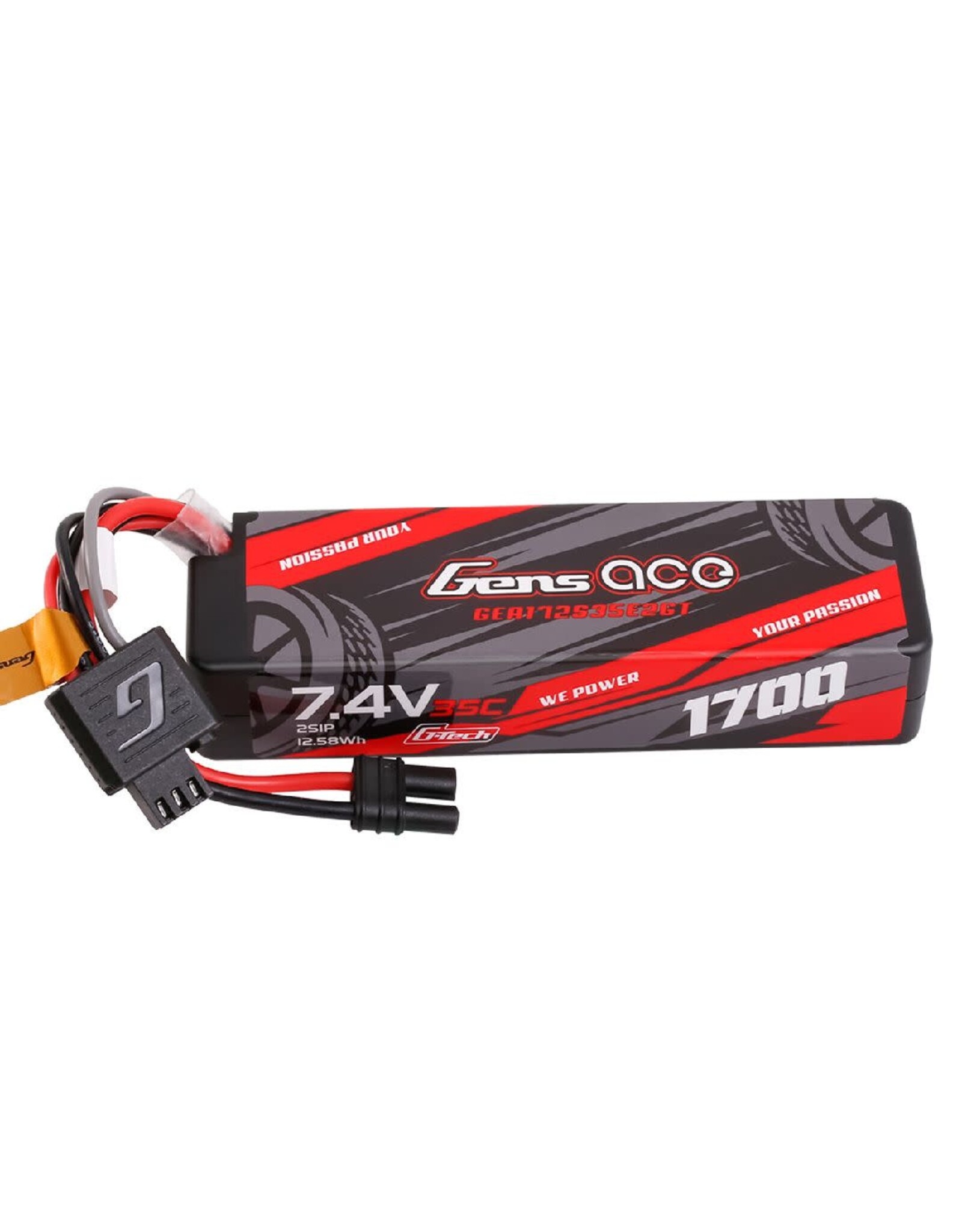 Gens Ace G-Tech 1700mAh, 2S1P 7.4V 35C LiPo Hard Case GROM