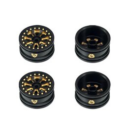 Power Hobby Brass Wheels 0.7", Black, (4), for Axial SCX30