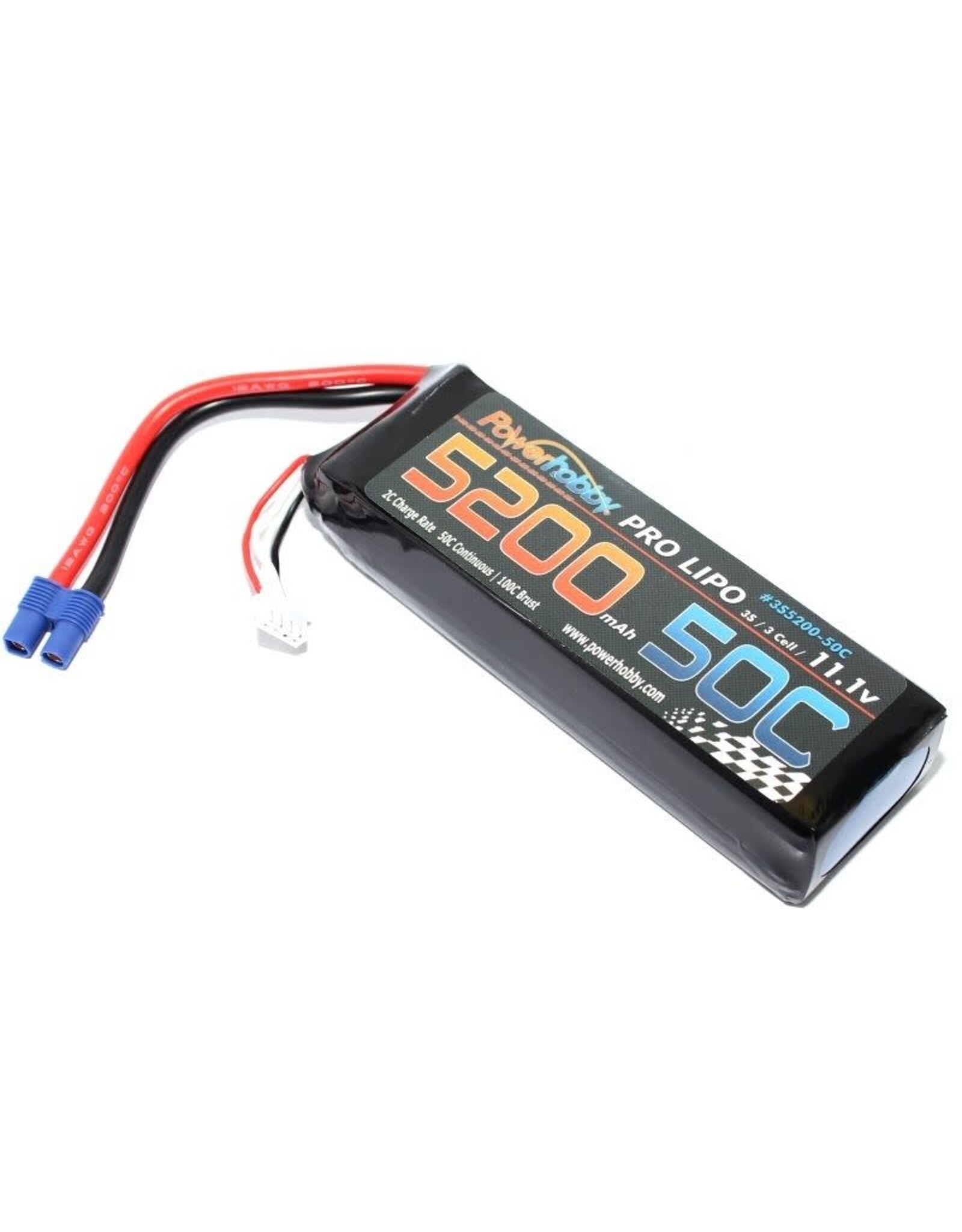 Power Hobby 3S 11.1V 5200mAh 50C LiPo Battery EC3