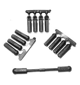 RPM Long Shank Rod Ends, Black (12pcs)