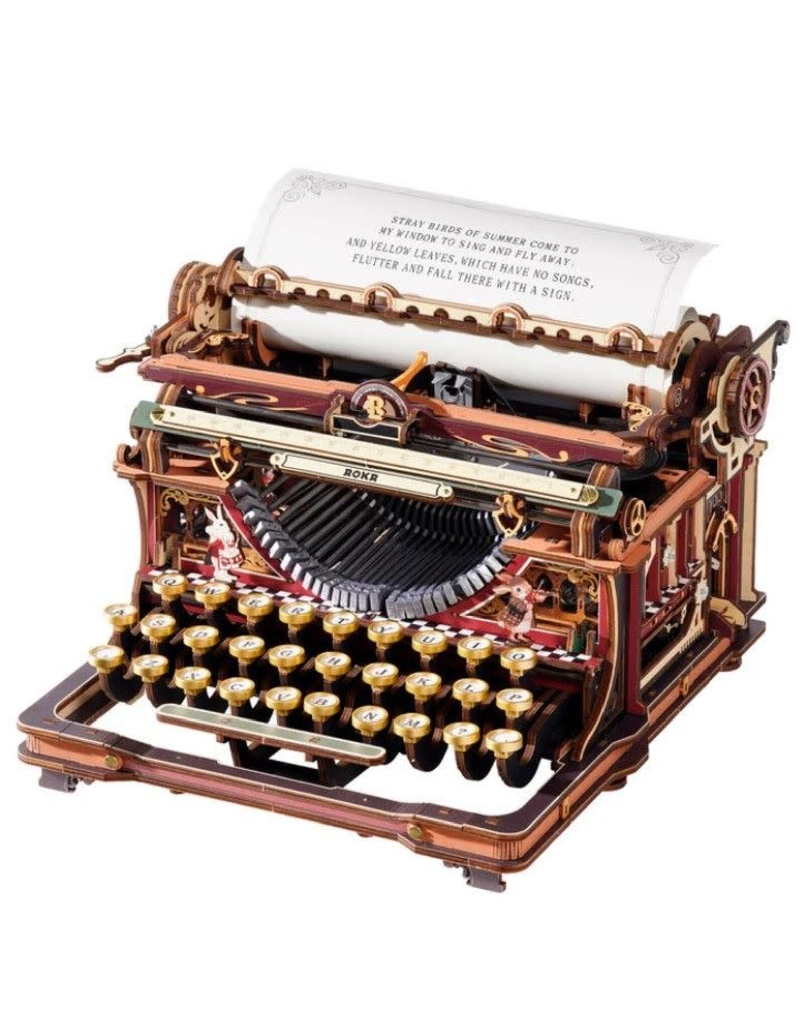 ROKR Mechanical Typewriter 3D Wooden Puzzle - Magic Version