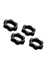 Traxxas Wheel nuts, splined, 17mm, serrated (black-anodized) (4)