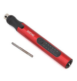 DSPIAE Portable Electric Sanding Pen (Red) w/Rotary Burr & USB-C Cable