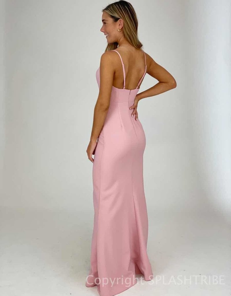 Cami Strap Front Slit Maxi Gown