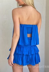 Tube Top Ruffle Dress with Shorts