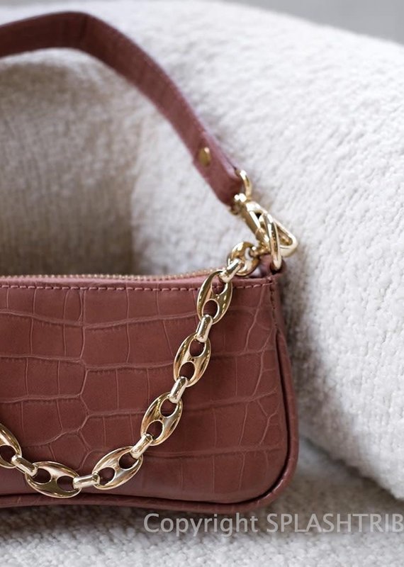 BILLINI, Tarlie Shoulder Bag in Wood Texture