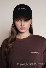 LA Embroidered Baseball Hat Black