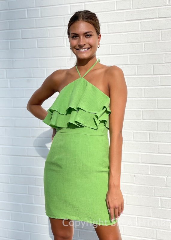 lean shoulder mini dress